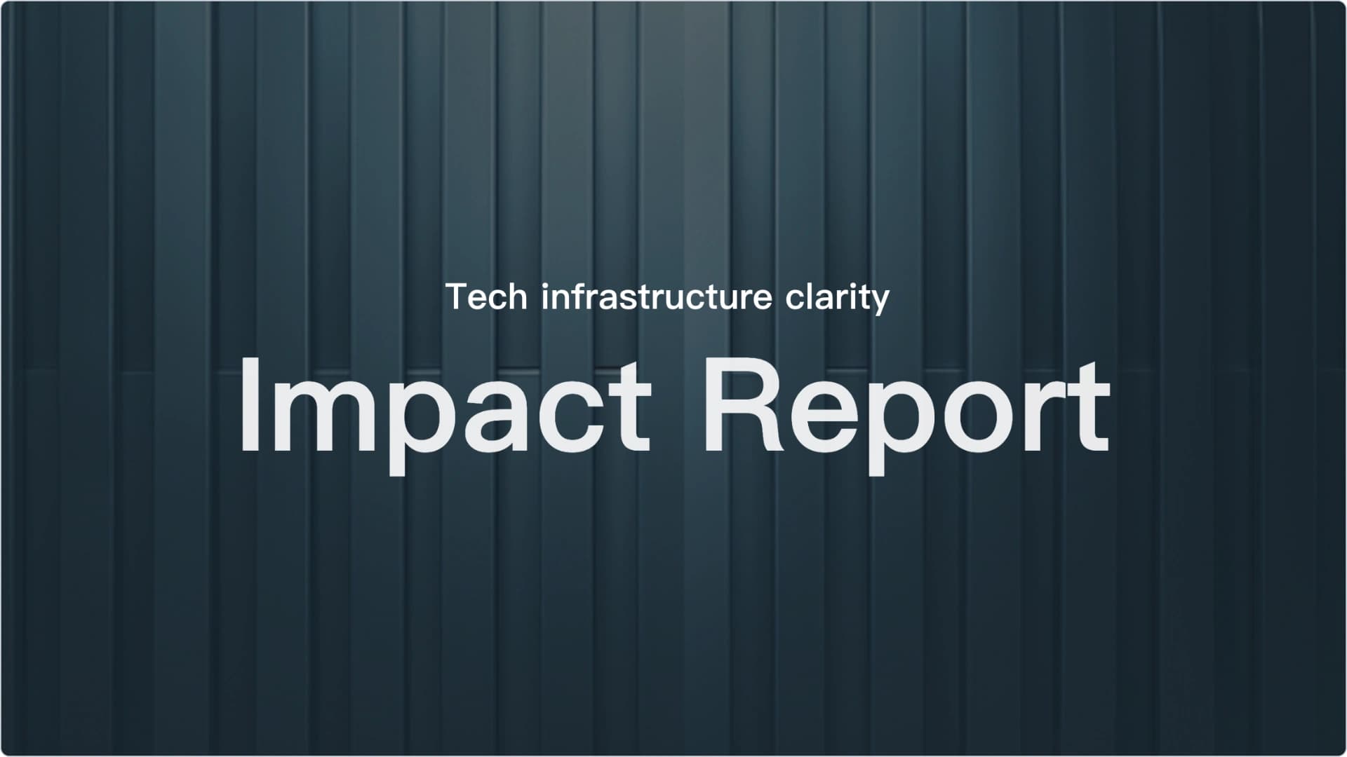 Slide 1: Tech infrastructure clarity preview of Template de Apresentação de Relatório de Análise e Impacto presentation template