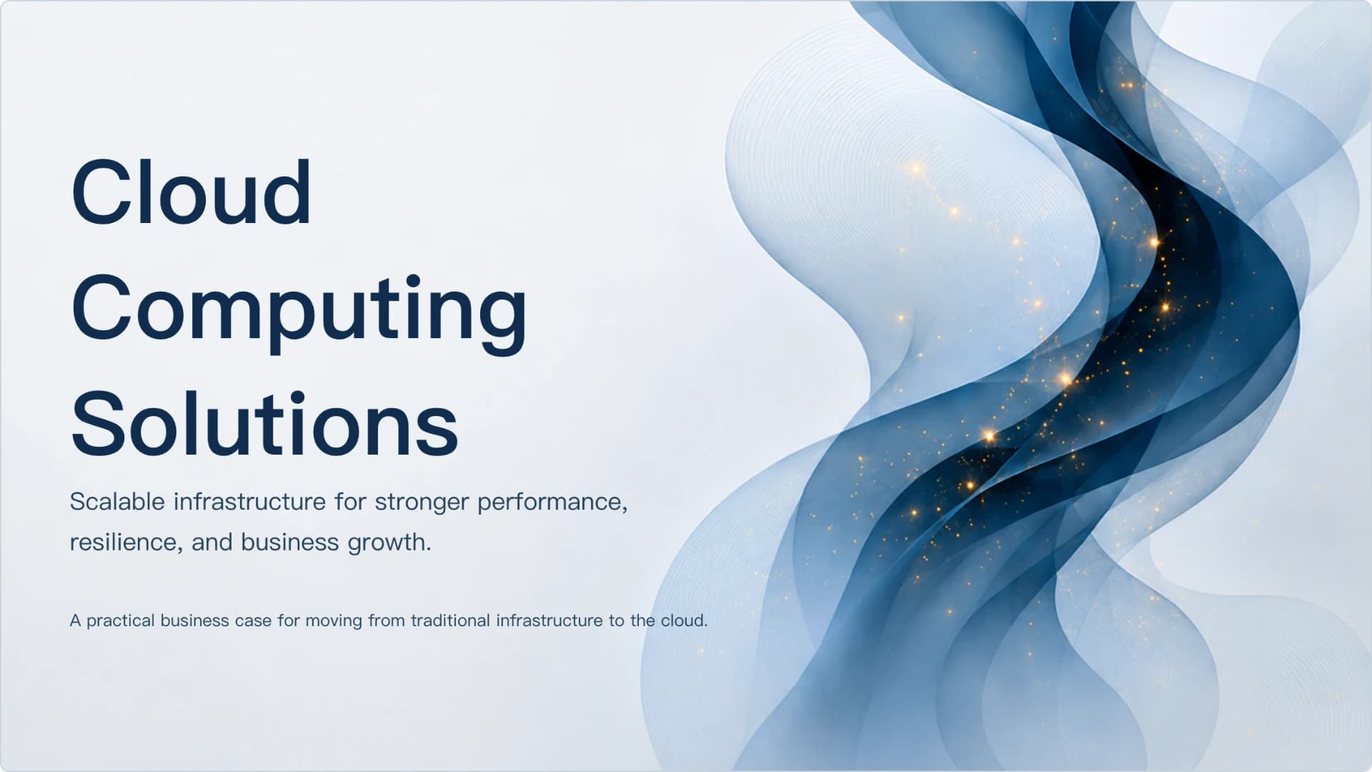 Slide 1: Cloud Computing Solutions preview of Cloud Computing Strategy, Architecture & Migration PowerPoint Template presentation template