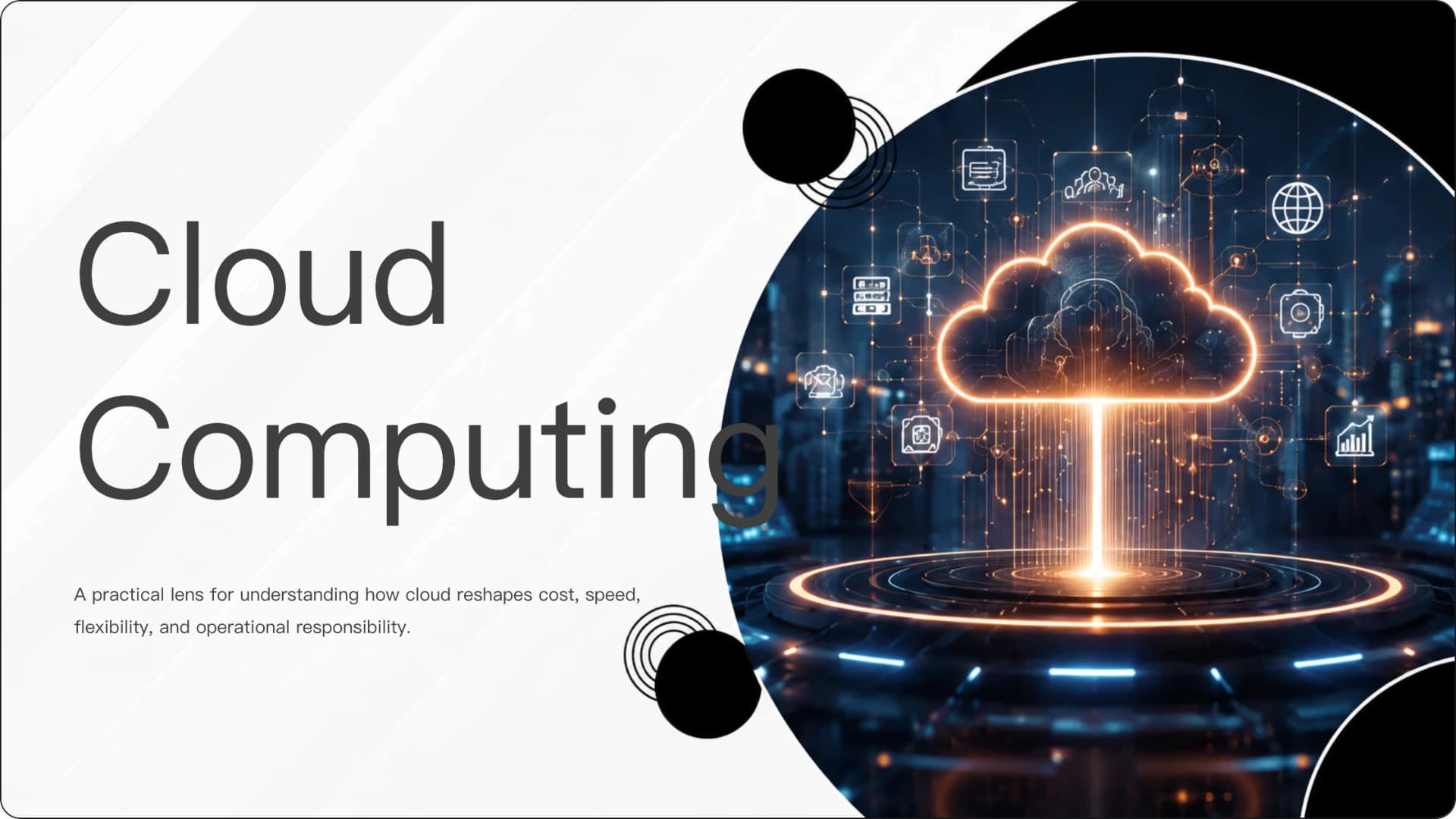 Slide 1: Cloud Computing preview of Cloud Computing Strategy & Migration Presentation Template presentation template