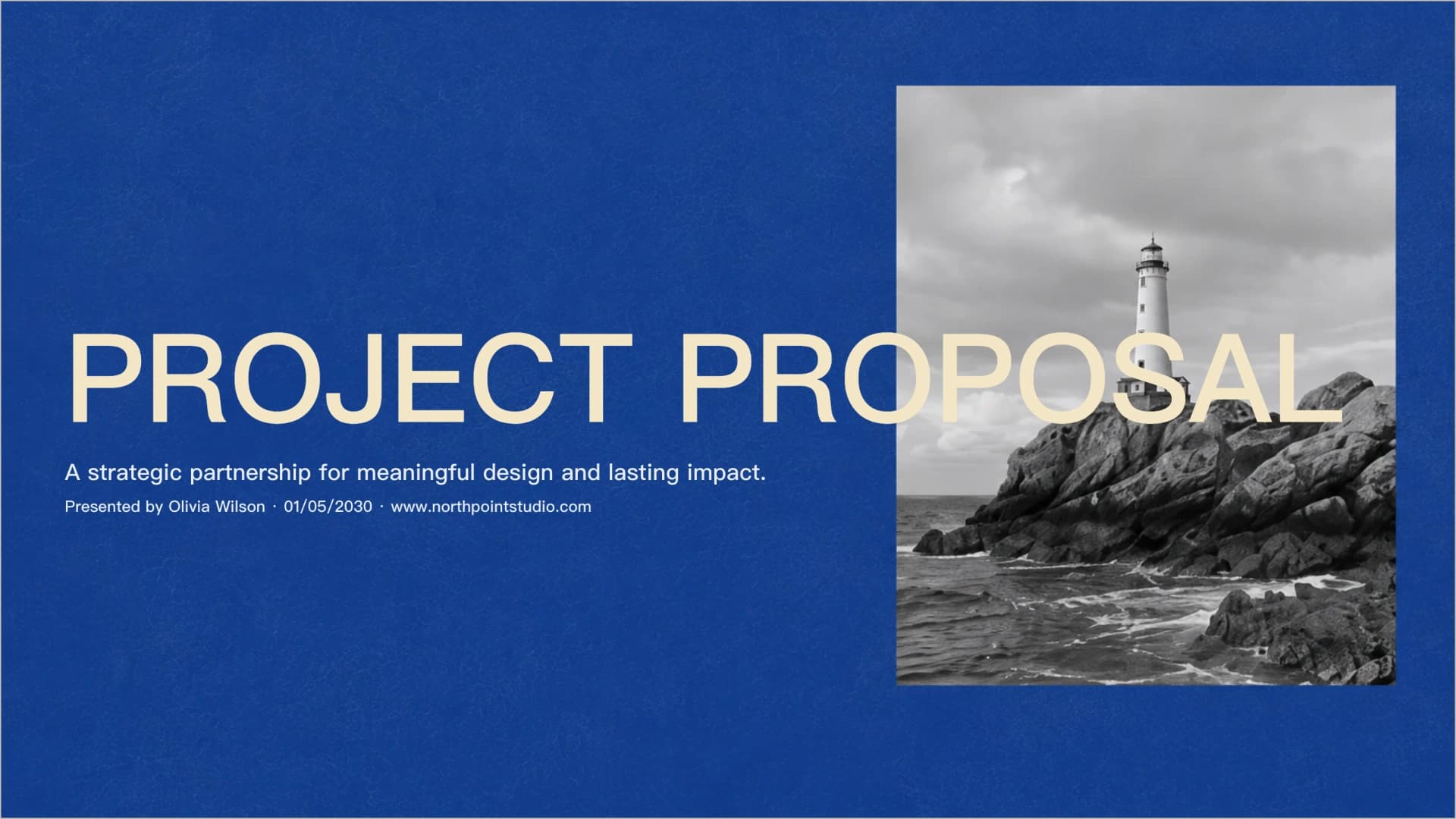 Slide 1: PROJECT PROPOSAL preview of Creative Agency Project Proposal PowerPoint Template presentation template