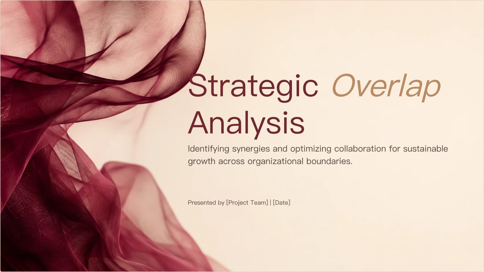 Slide 1: Strategic Overlap Analysis preview of AI Strategic Overlap, Synergy & Operating Model Analysis Presentation Template presentation template
