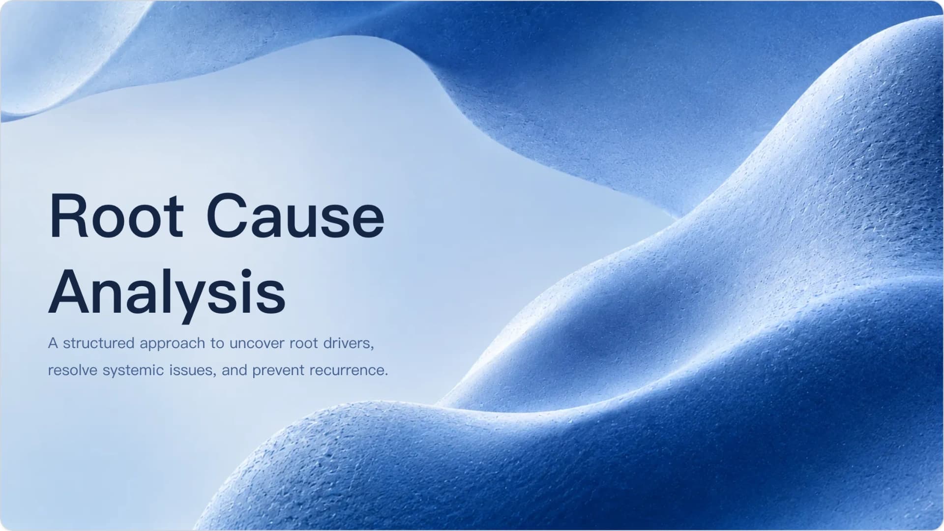 Slide 1: Root Cause Analysis preview of AI Root Cause Analysis & Process Improvement Presentation Template presentation template