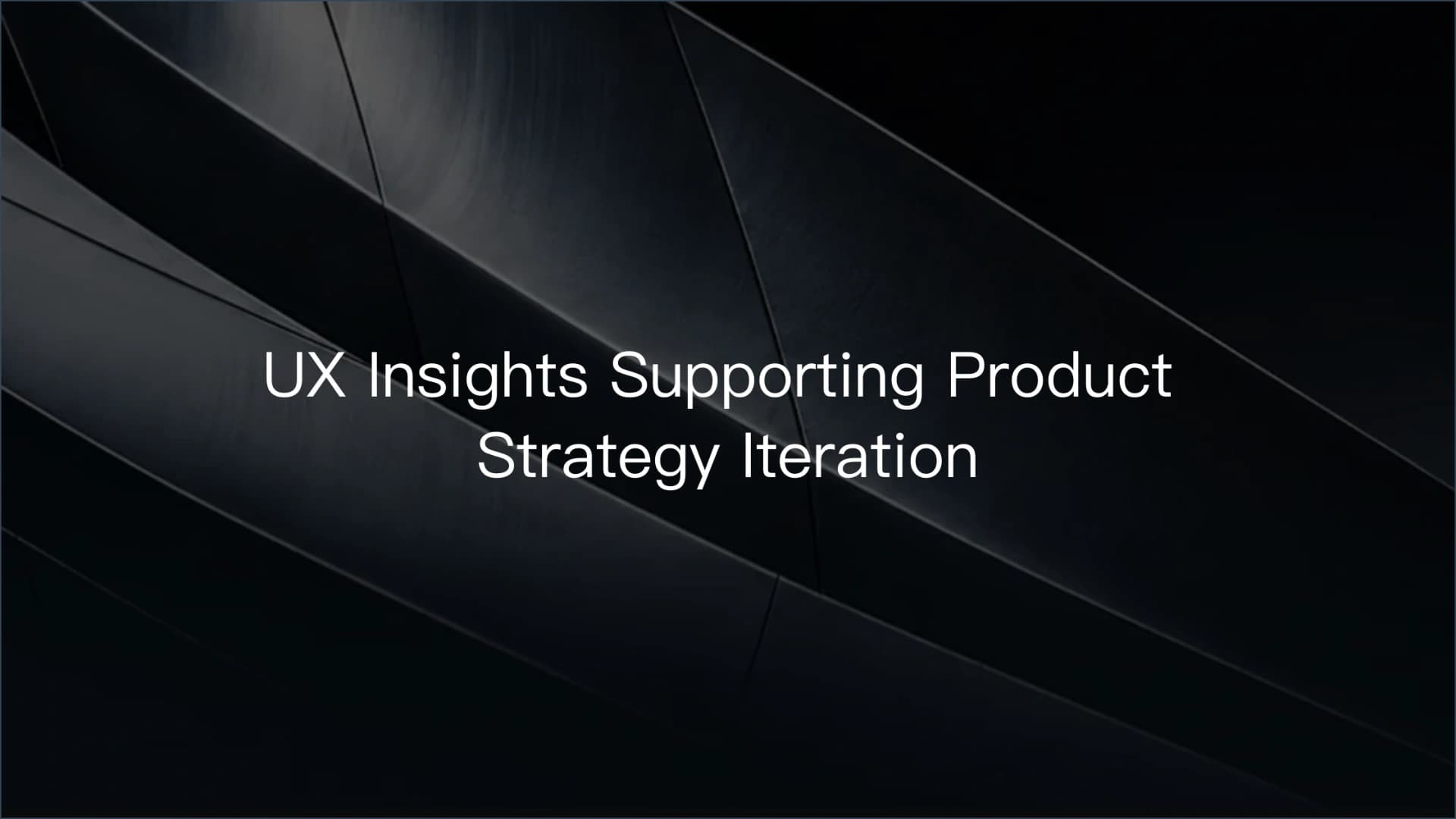 Slide 1: UX-Insights zur Unterstützung der Produktstrategie-Iteration preview of UX-Research-Insights für Produktstrategie und Iteration presentation template