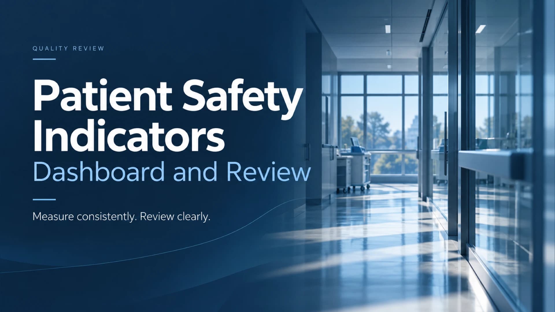 Patient Safety Indicators Dashboard and Review presentation template preview 1