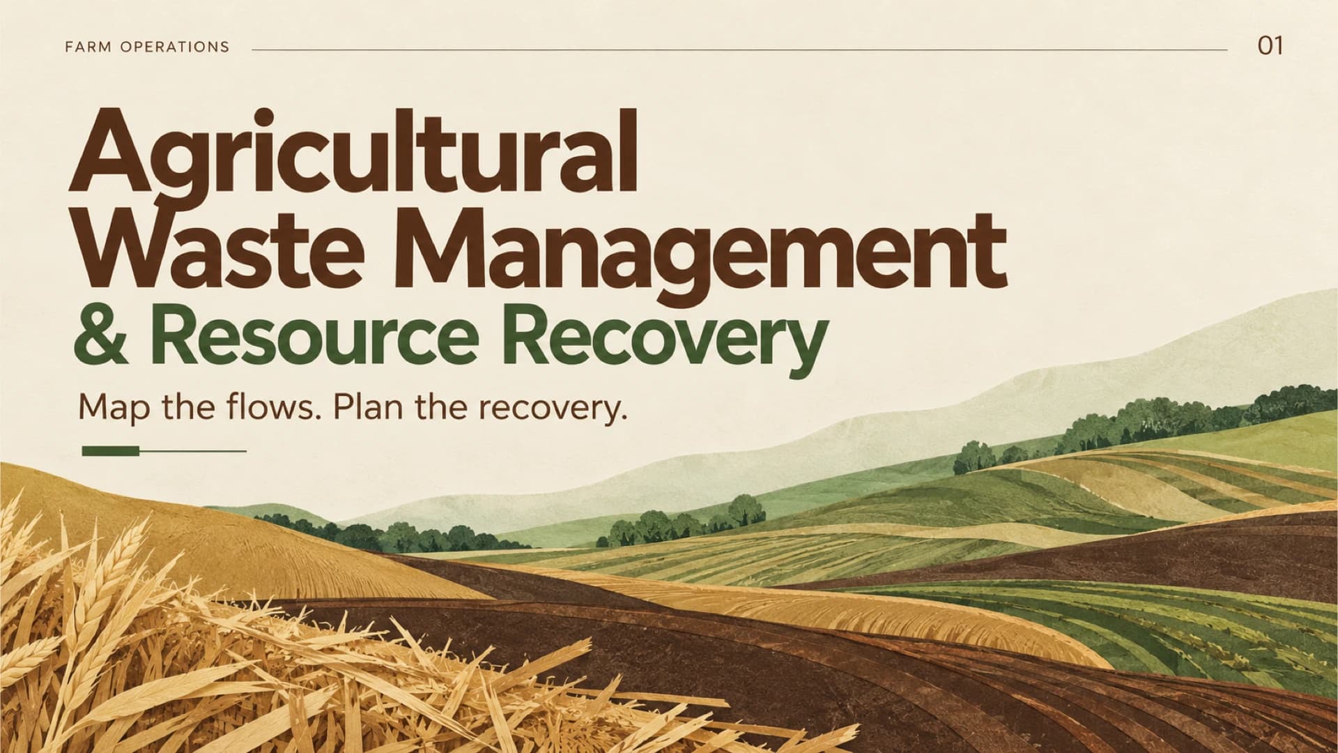 Agricultural Waste Management and Recovery Plan presentation template preview 1