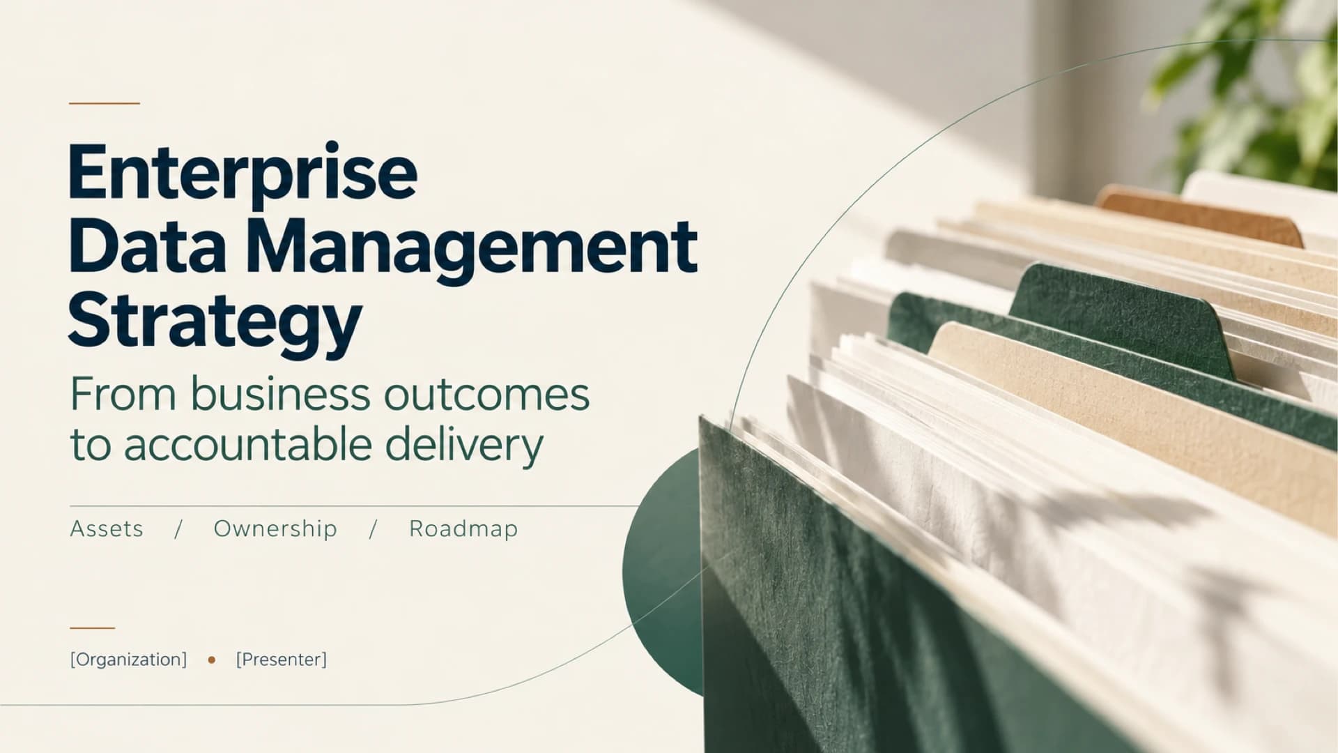 Vorschau 1 der Präsentationsvorlage Enterprise-Datenmanagement: Strategie und Umsetzung