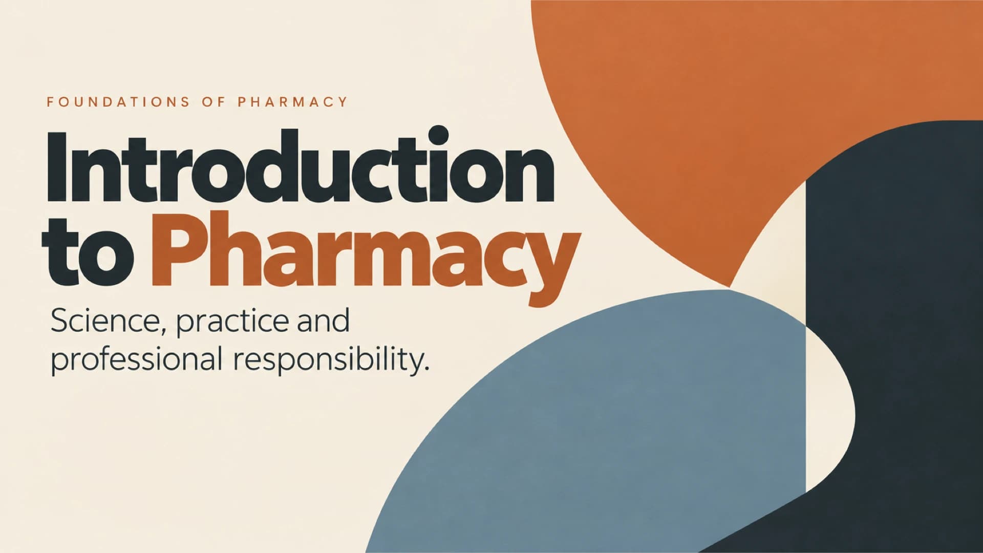 Vista previa 1 de la plantilla de presentación Introducción a la Farmacia con Mapas Conceptuales y Práctica