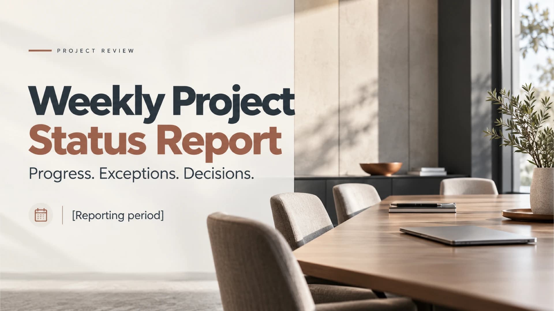 Weekly Project Status Report Template with RAG Summary