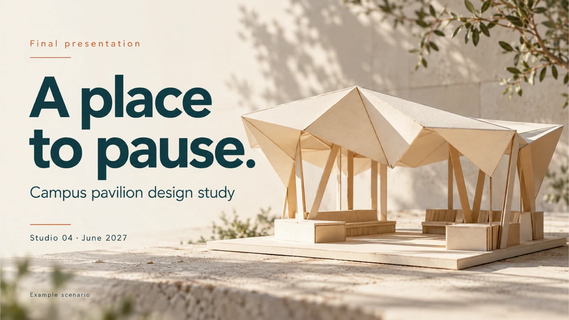 Evidenzbasierte Abschlusspräsentation-Vorlage für Designprojekte