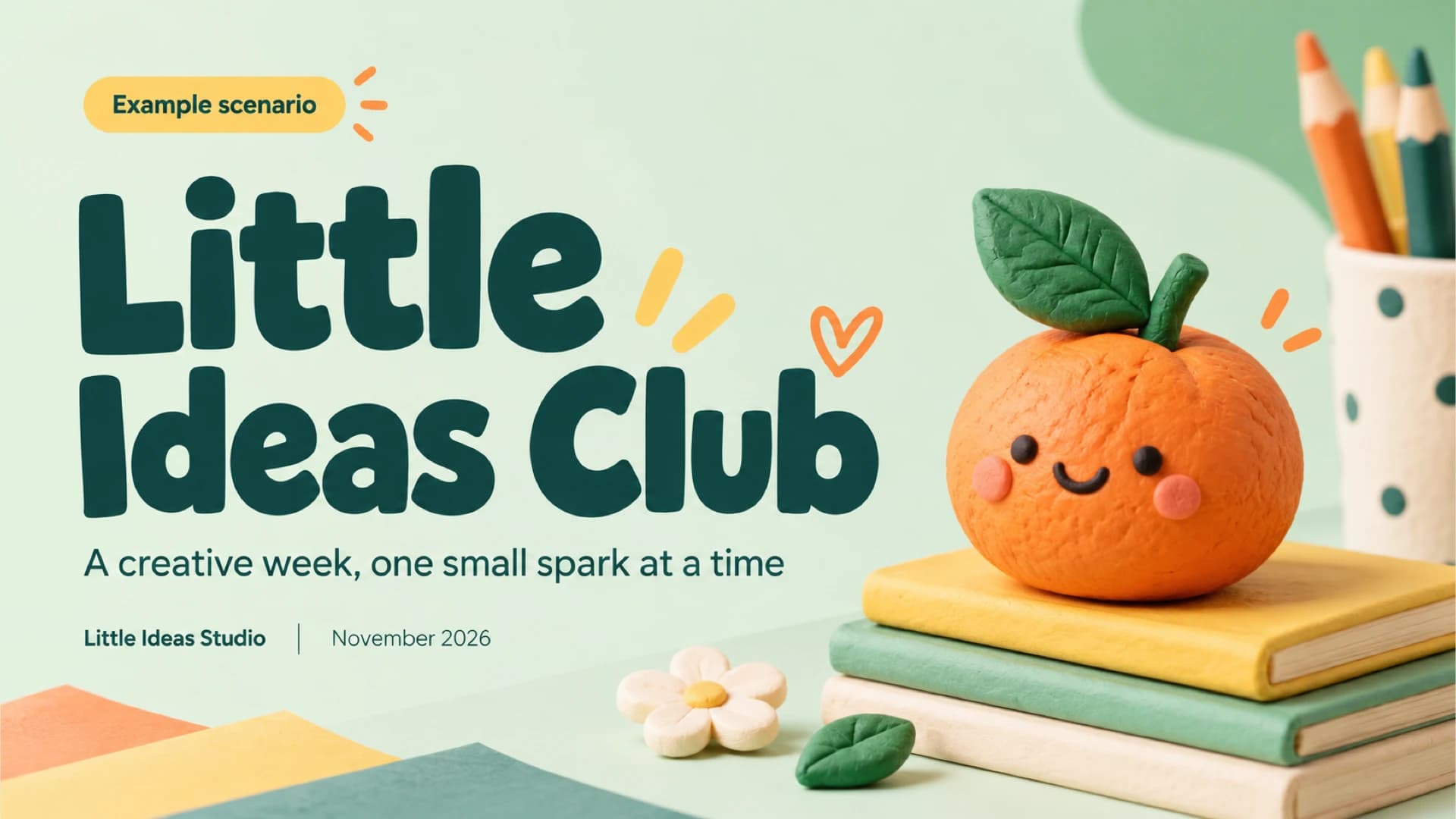 Little Ideas Club Cute Creative Activity Slides