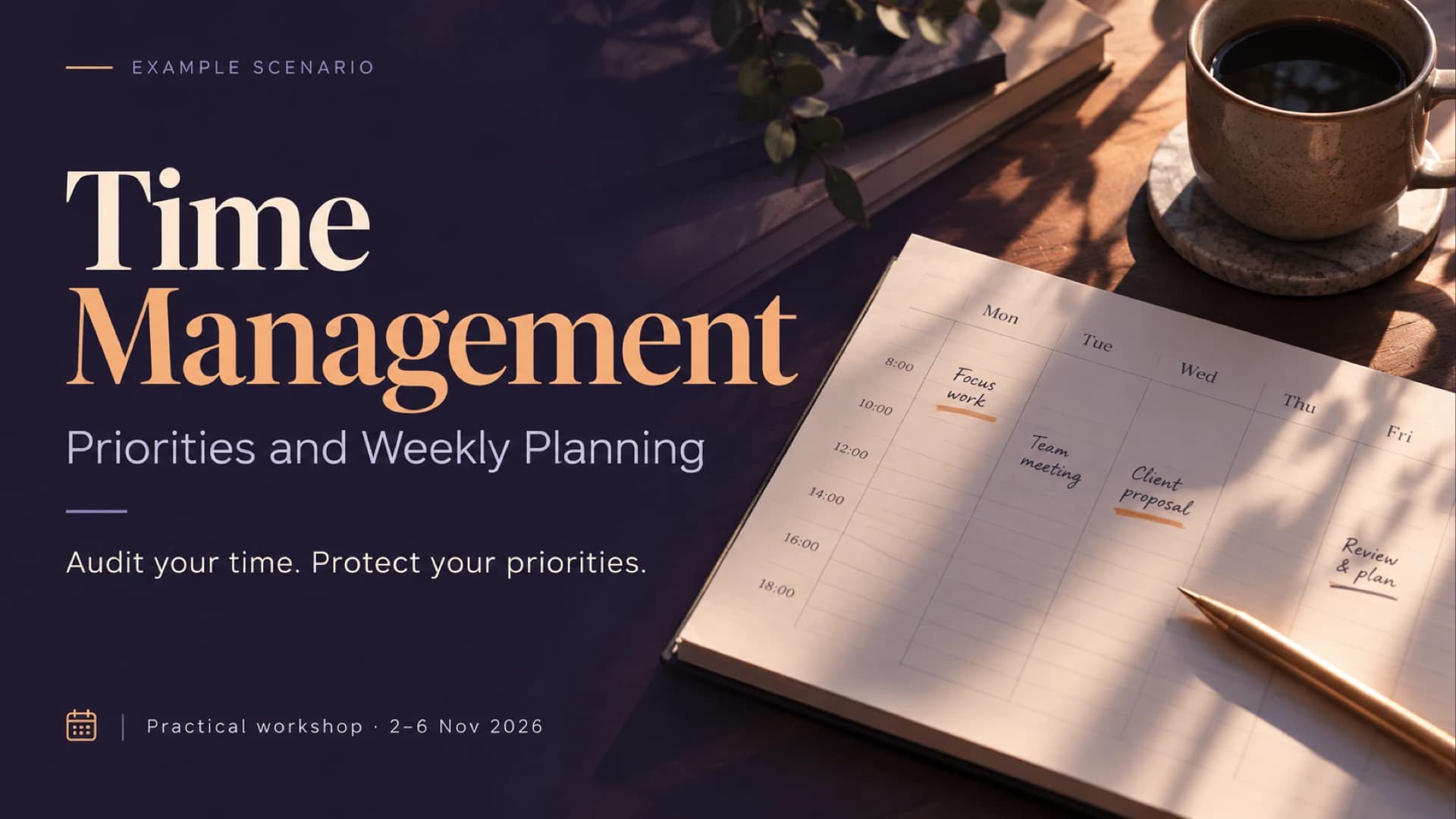 Zeitmanagement: Prioritäten und Wochenplanung