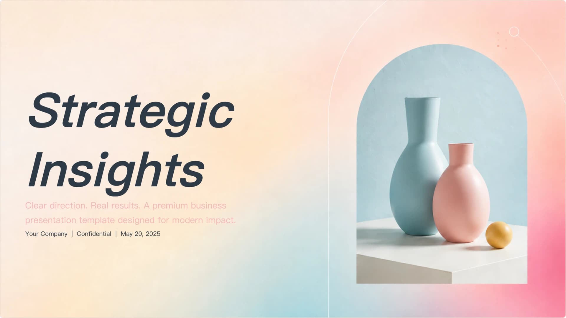 Pastel Gradient Business Plan Company Overview and Market Strategy PowerPoint Template presentation template