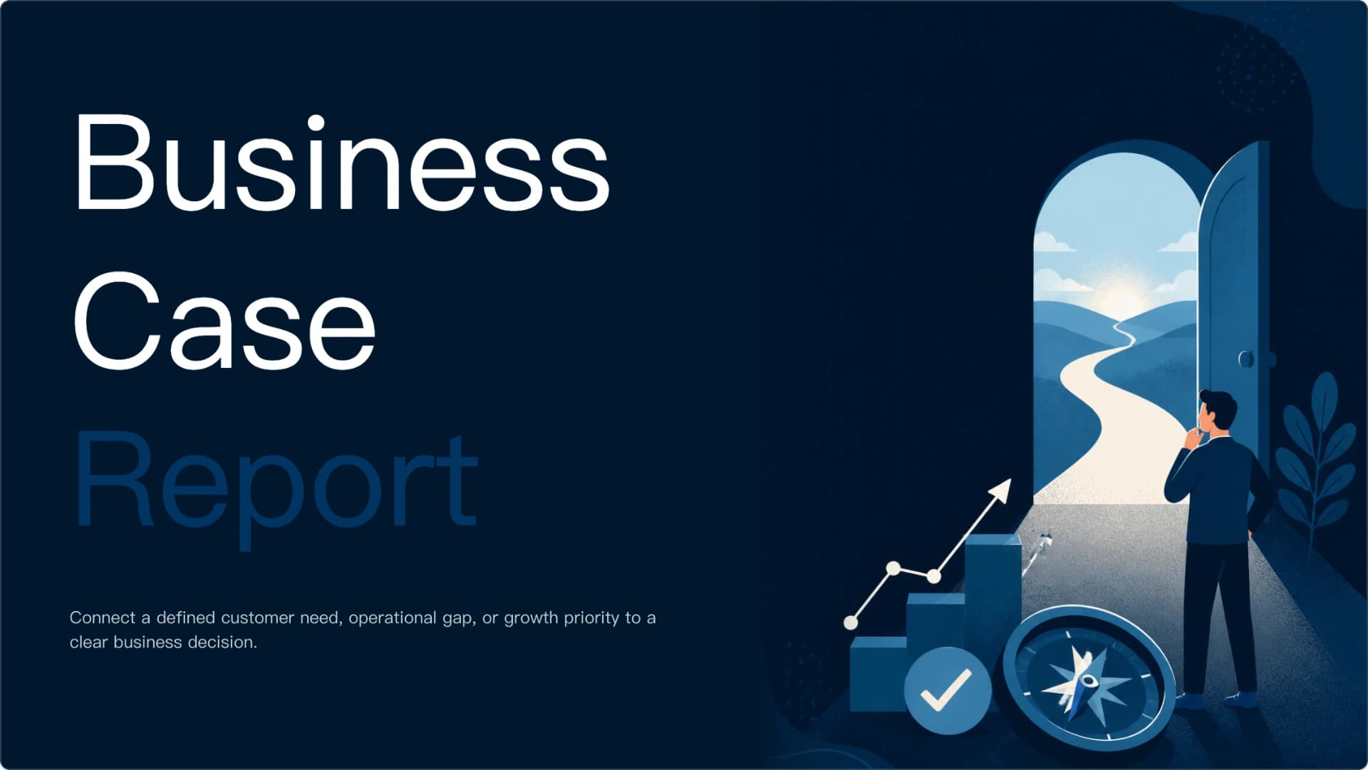 Illustrated Business Case & Investment Decision Template presentation template