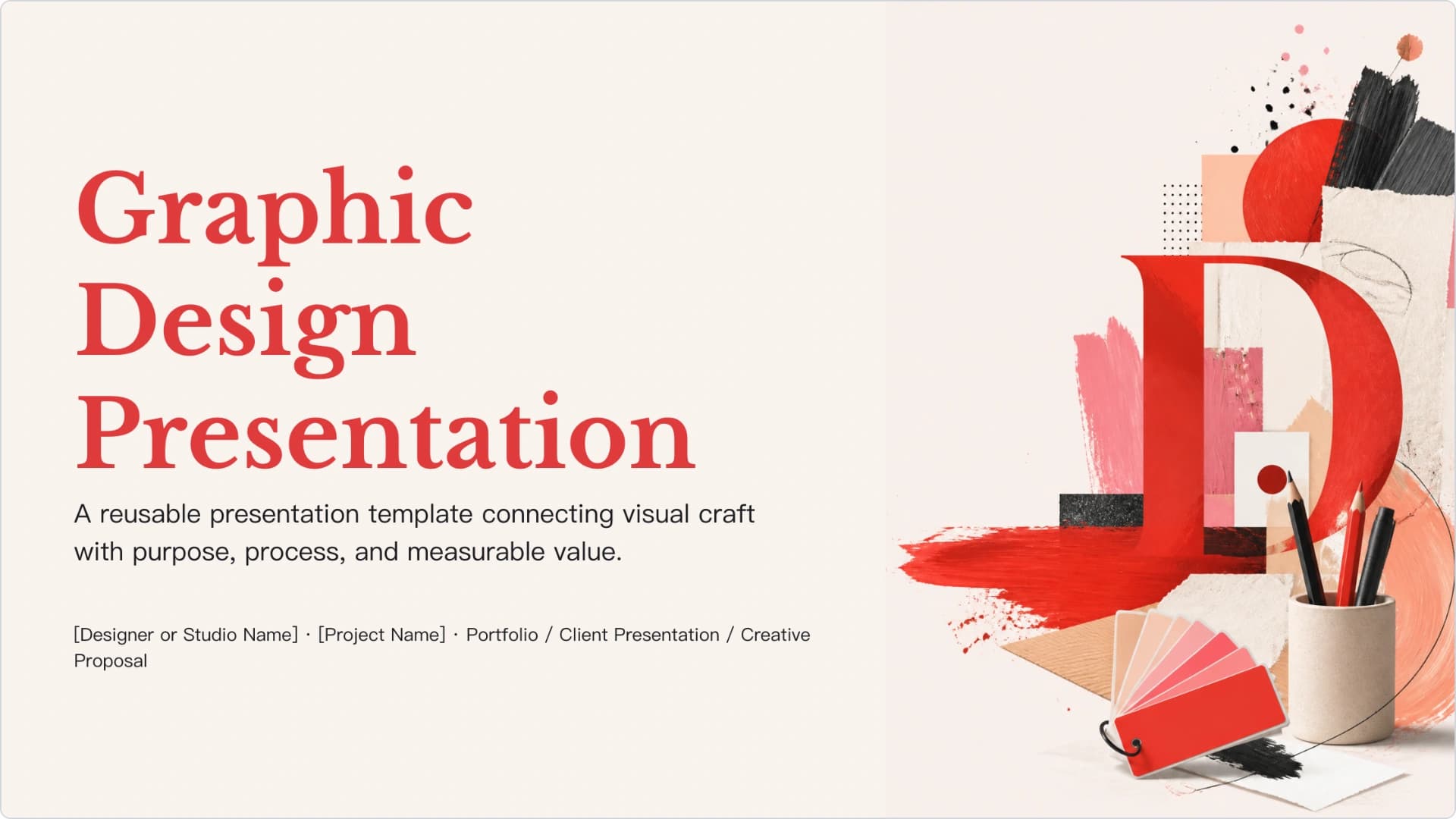 Graphic Design Creative Direction & Portfolio Template presentation template