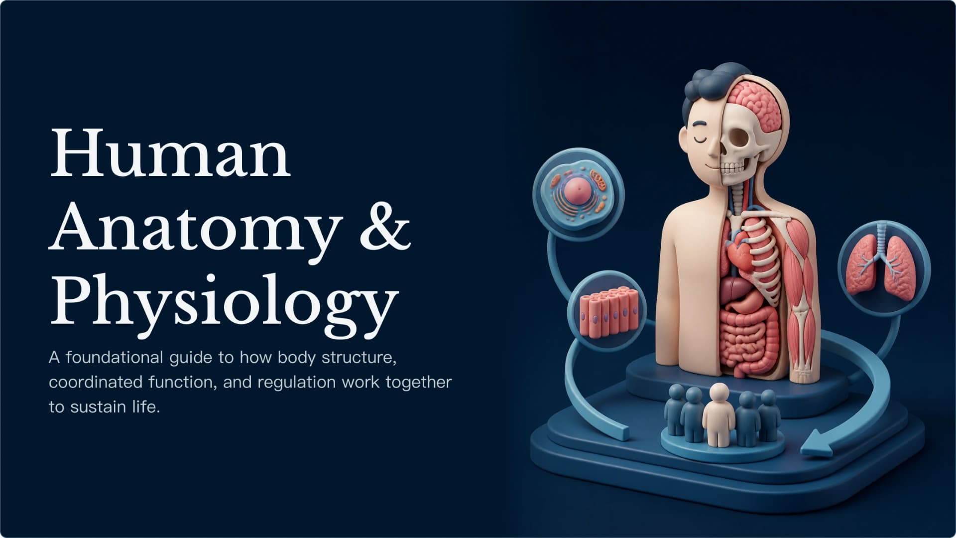 Human Anatomy & Physiology 3D Learning Slide Template presentation template