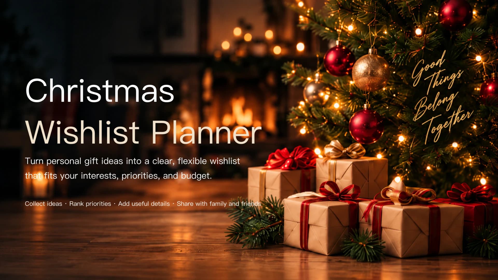 Christmas Wishlist Planner & Gift Guide Presentation presentation template
