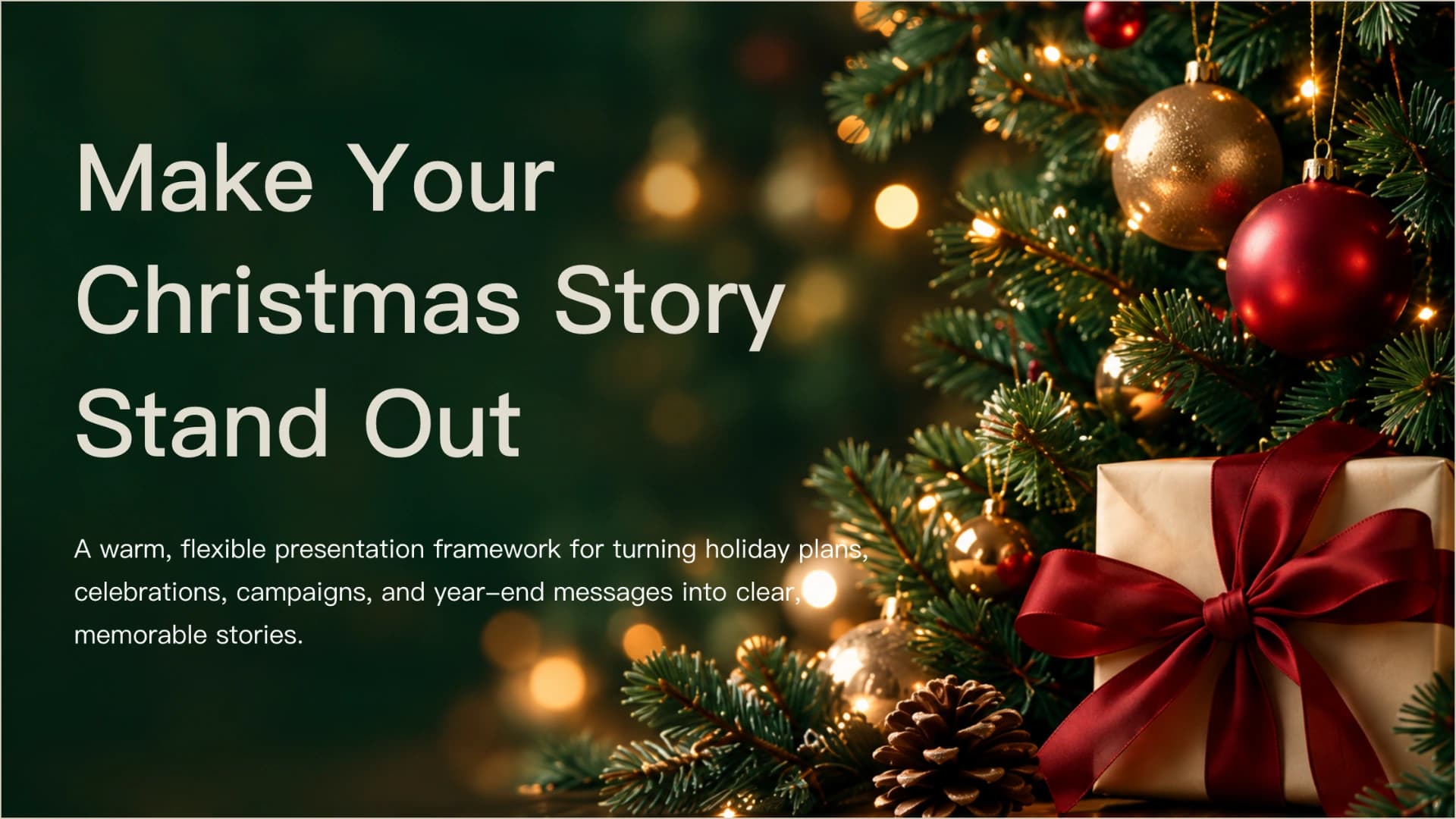 Christmas Storytelling & Holiday Campaign Framework presentation template