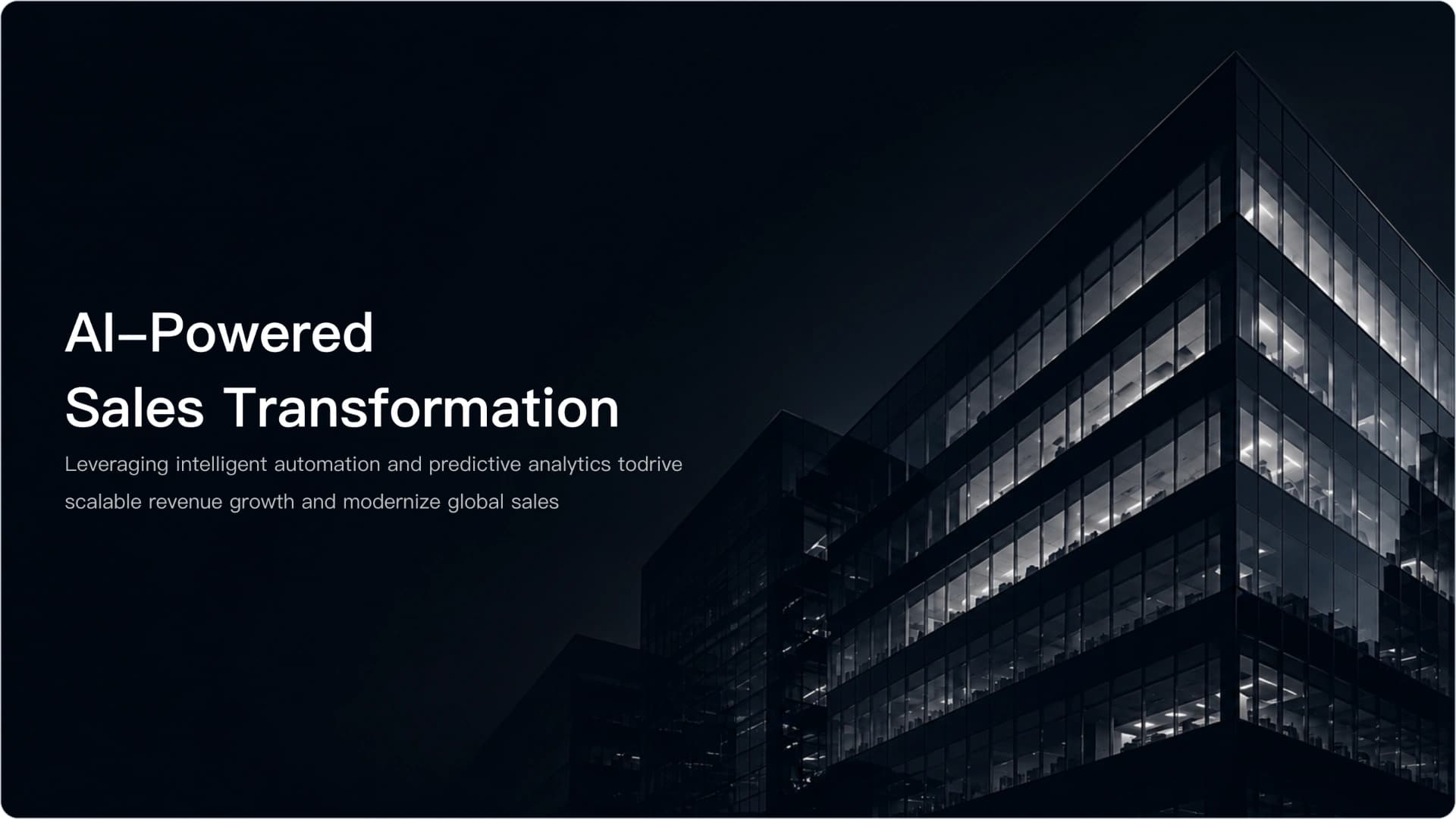 AI Sales Transformation & B2B SaaS Pitch Deck presentation template